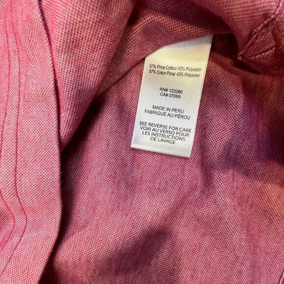 Travis Mathew Mens Collared Short Sleeve Golf Polo Shirt Heather Red Medium - Picture 8 of 10